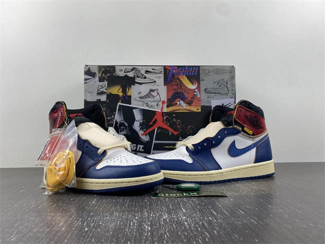 Original Jordan 1 Retro High Union Los Angeles Storm Blue BV1300- 3585
