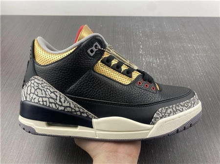 Jordan 3 Retro Black Cement Gold CK9246- SoftTouch 3832