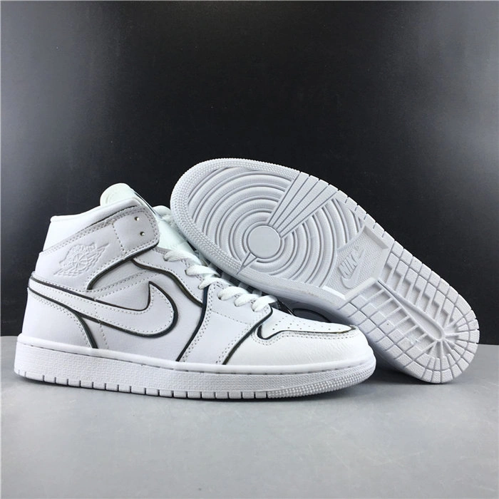 Jordan1 Mid Iridescent Reflective White CK6587- QuickDry 3763