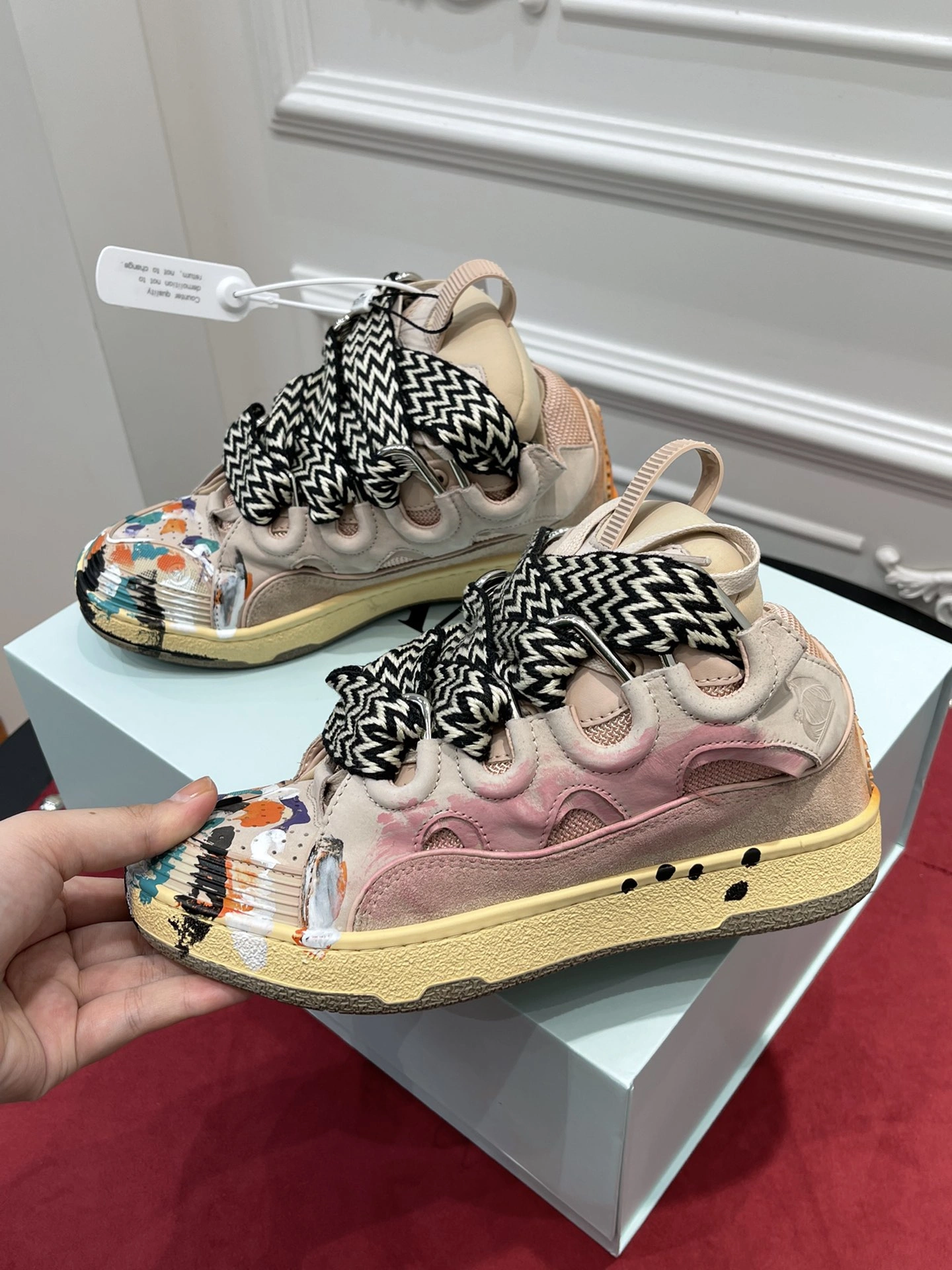 Lanvon Leather CurbGallery Dept. Pale Pink Multi FM-SKRK11-DRGD-P22B5S Lightweight 980