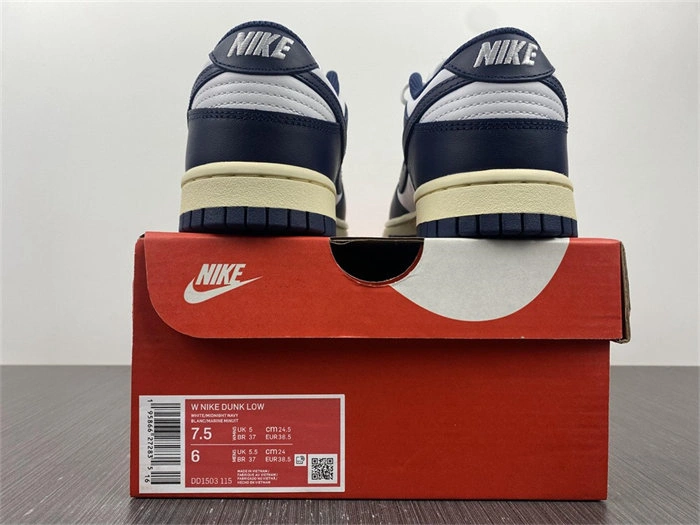Nike Dunk Low Vintage Navy DD1503- Seasonal 4801
