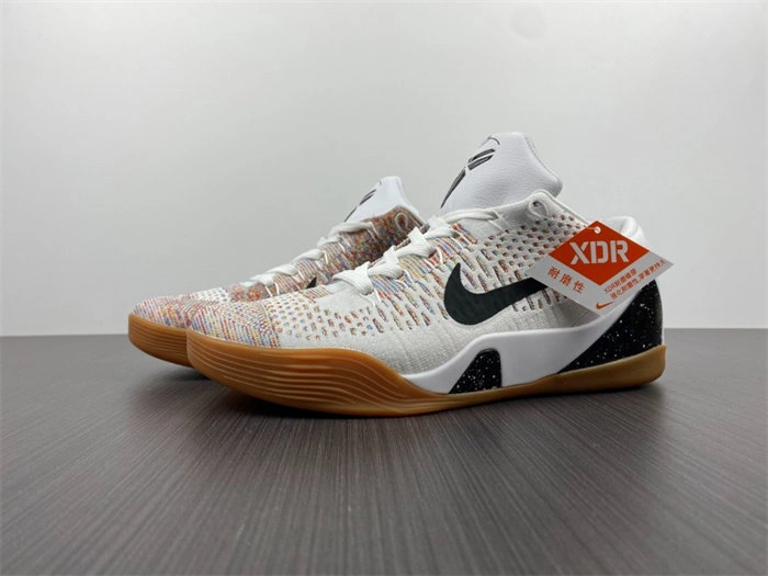 Vibrant Nike Kobe 9 Elite  Low HTM Milan White Multi-Color 698595- 5014