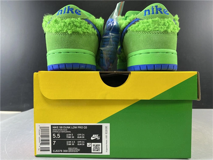 Breathable Nike SB Dunk Low Grateful Dead Bears Green CJ5378- 4899